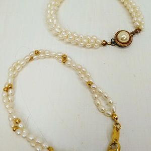 Fresh water pearl bracelets.